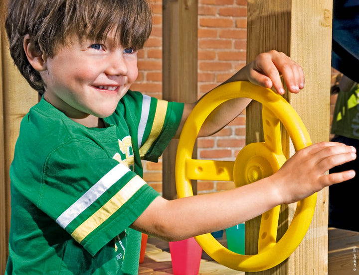 Jungle Cabin | Wooden climbing frame with slide & clatter bridge